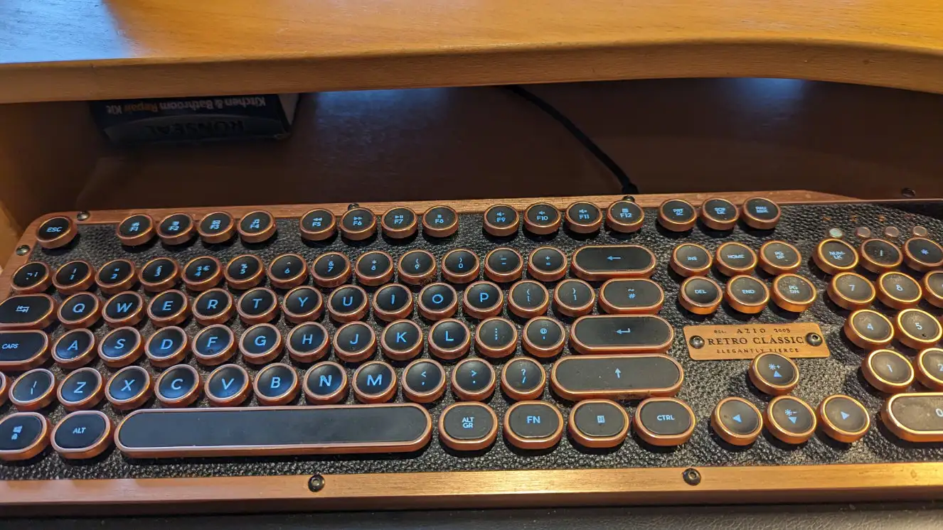 Steampunk keyboard background